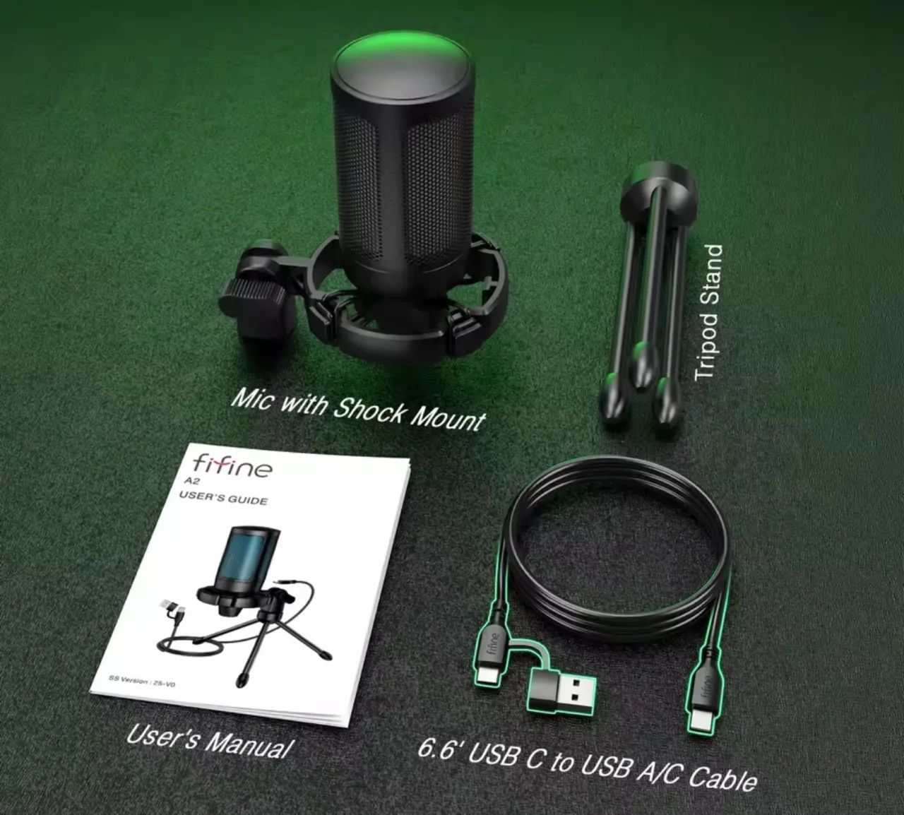 Microfone Gamer AmpliGame A2 USB Condensador com LED RGB. @importech_084 - Foto 5