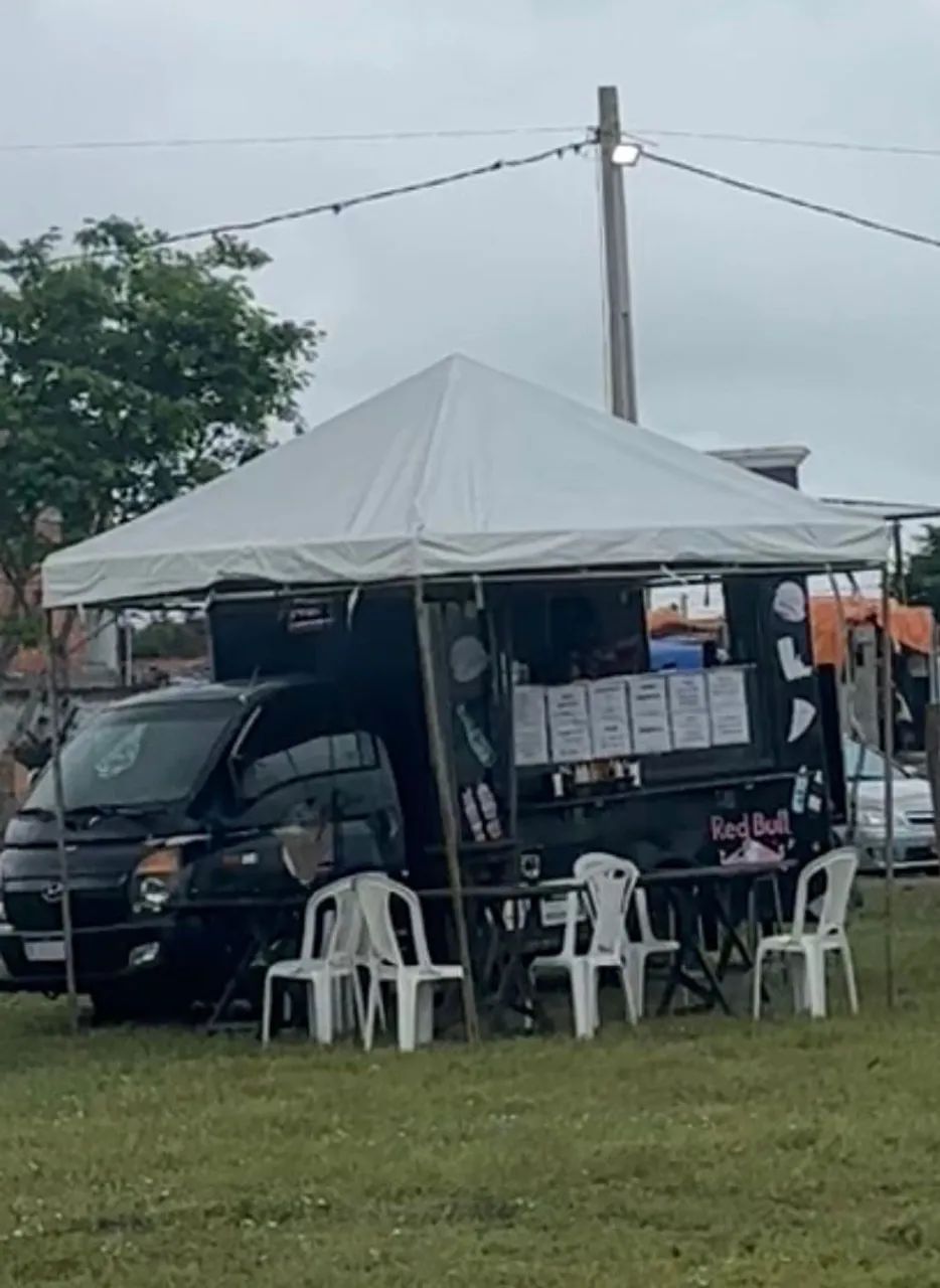 Toldo 3x3 lona branca bases de ferro 