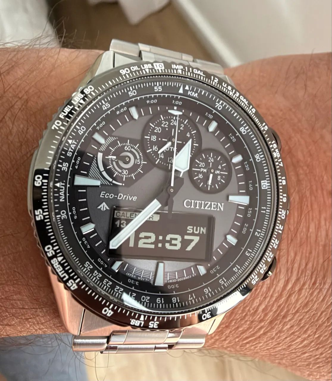 Relógio Citizen Promaster Sky Pilot Eco Drive Preto JV2006-55H