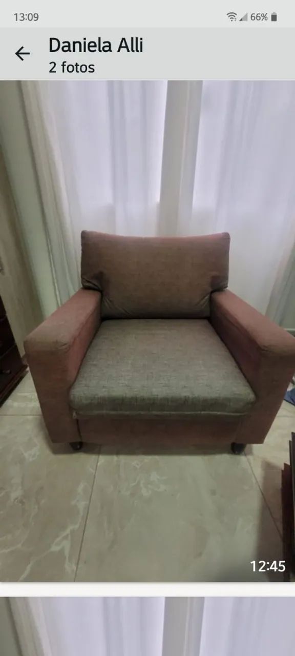 Poltrona retro vintage madeira de lei