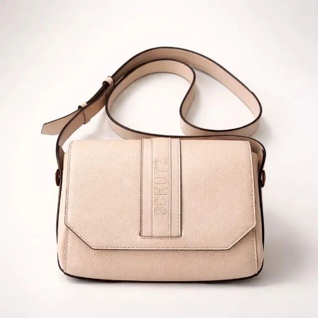 bolsa tiracolo Schütz Original bege com alça ajustável - Foto 2