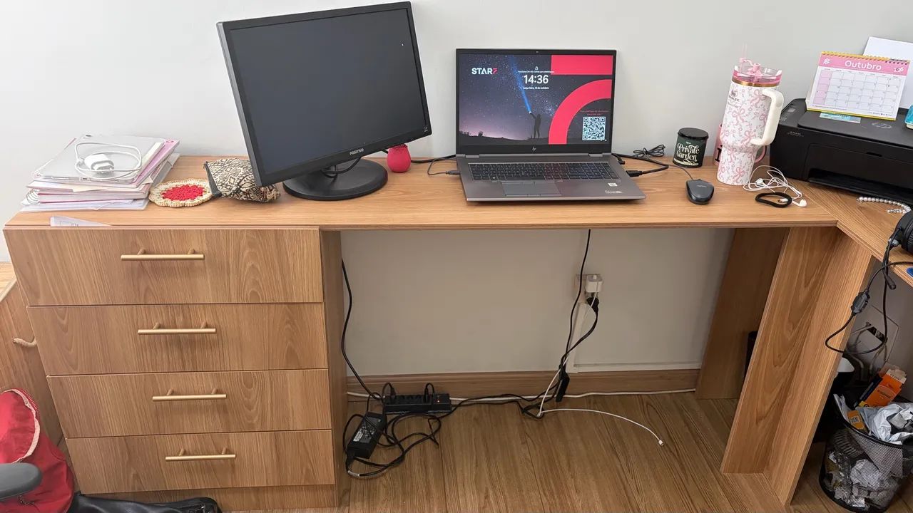 Mesa de escritório em L - Foto 2