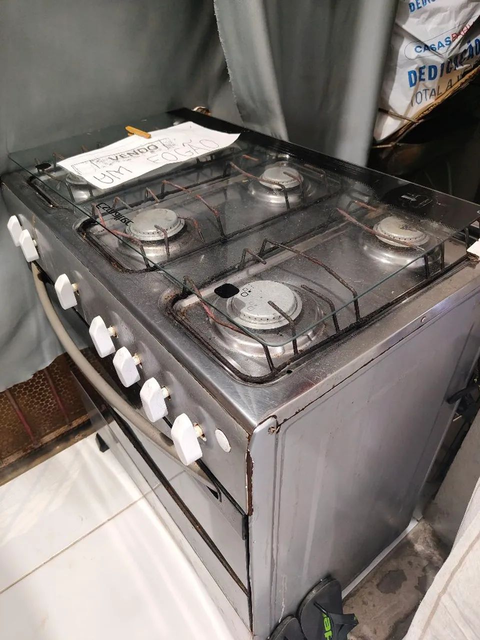 Fogão 6 bocas Esmaltec usado - Foto 2