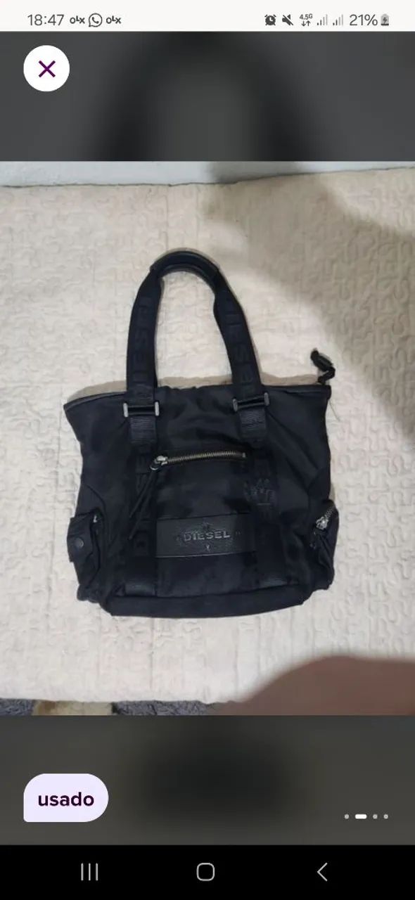 Bolsa de ombro Diesel  y2k preta - Foto 2