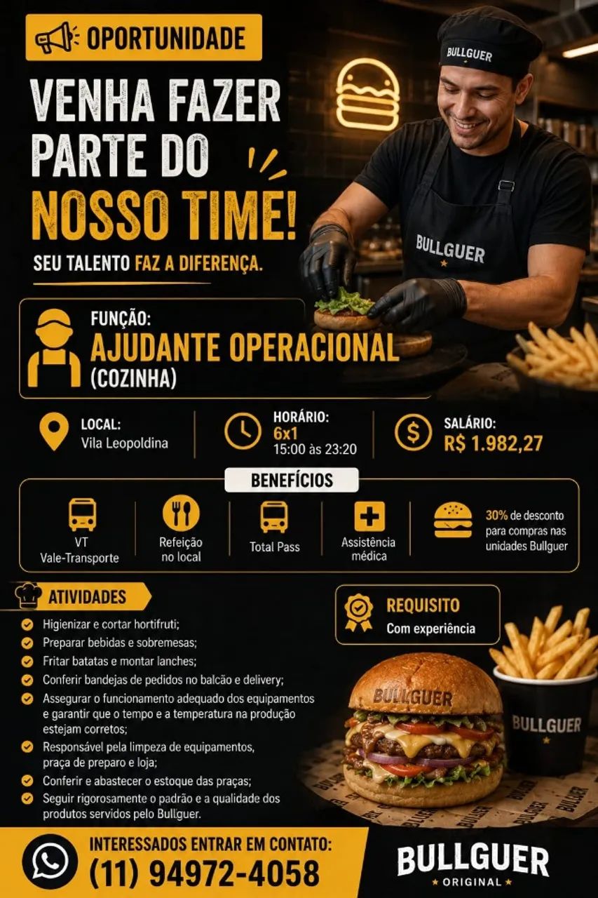 ajudante de cozinha 