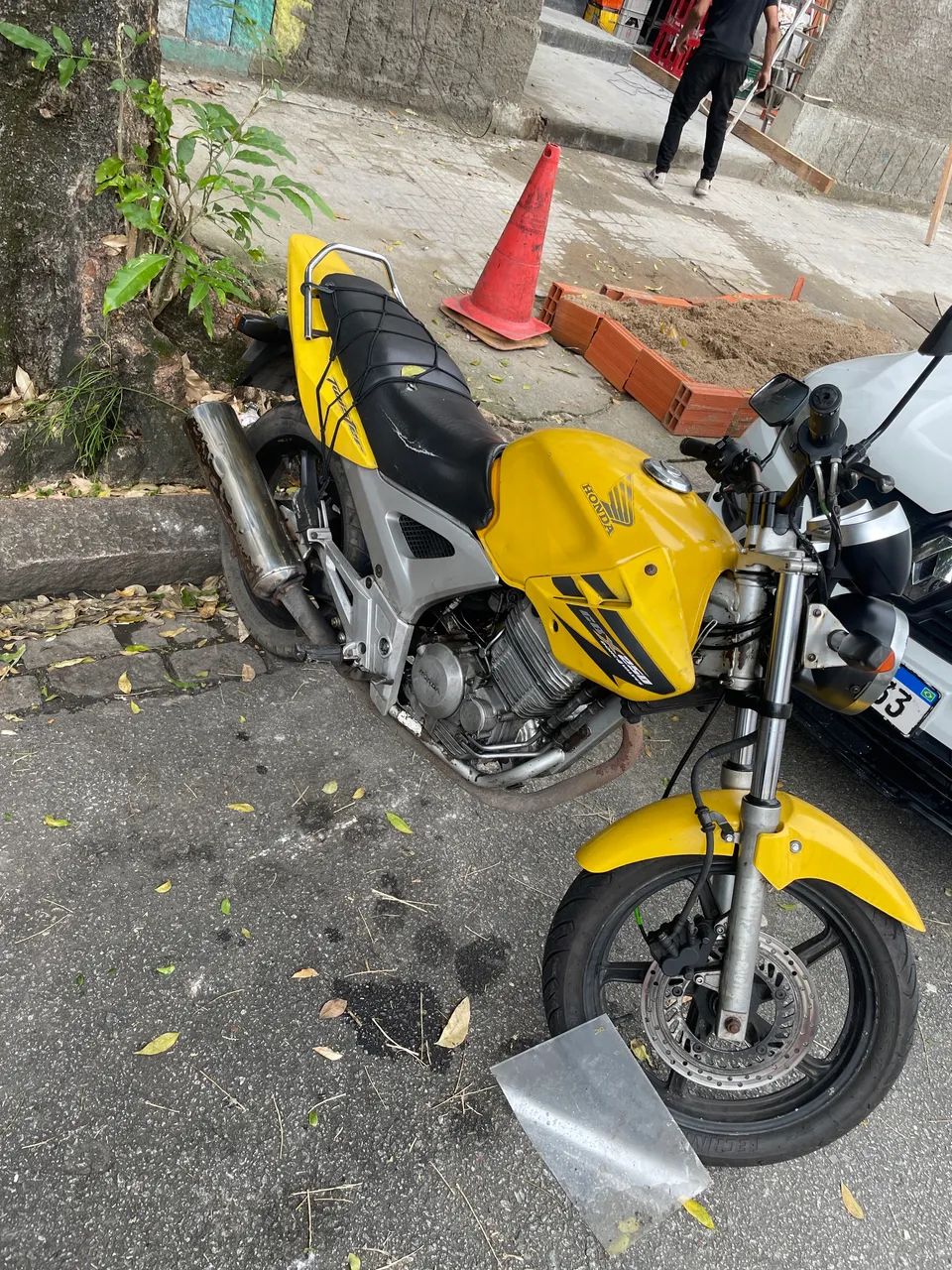 Cbx250 bateu pegou 