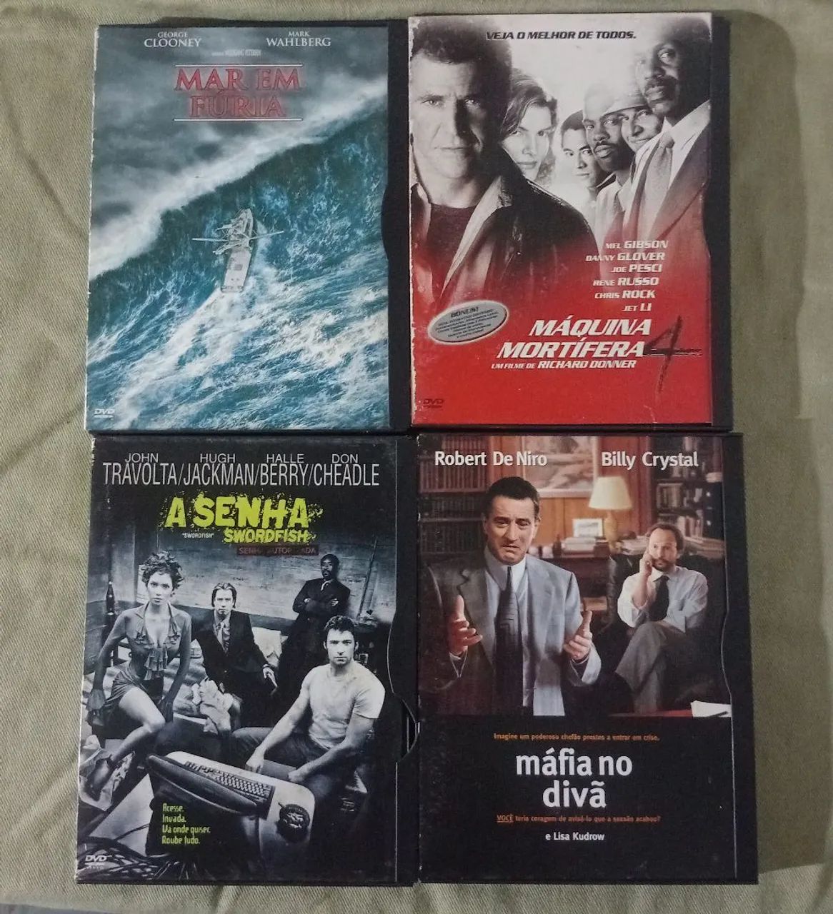 Lote 4 dvds em snapcase