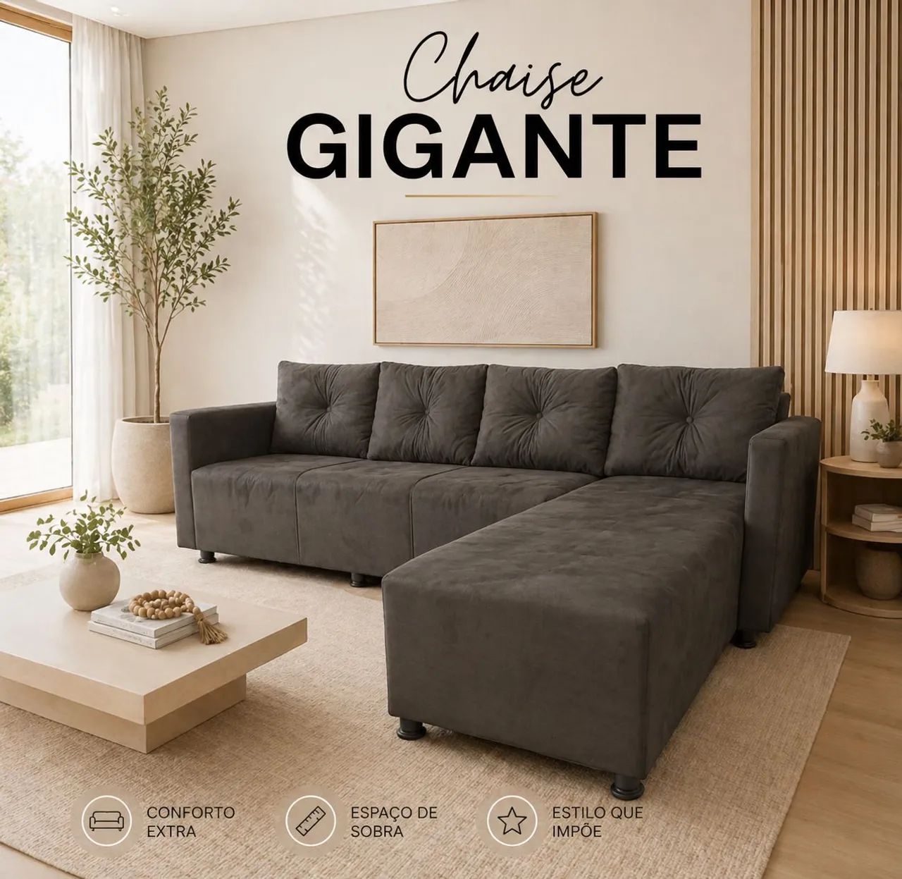 SOFÁ com Chaise CAMA, Resistente!!!