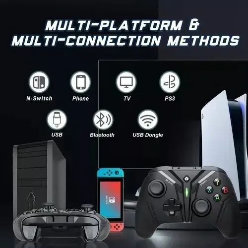 Controle Sem Fio Wireless P/ Pc, Android, Ios, Ps3,  N-switch