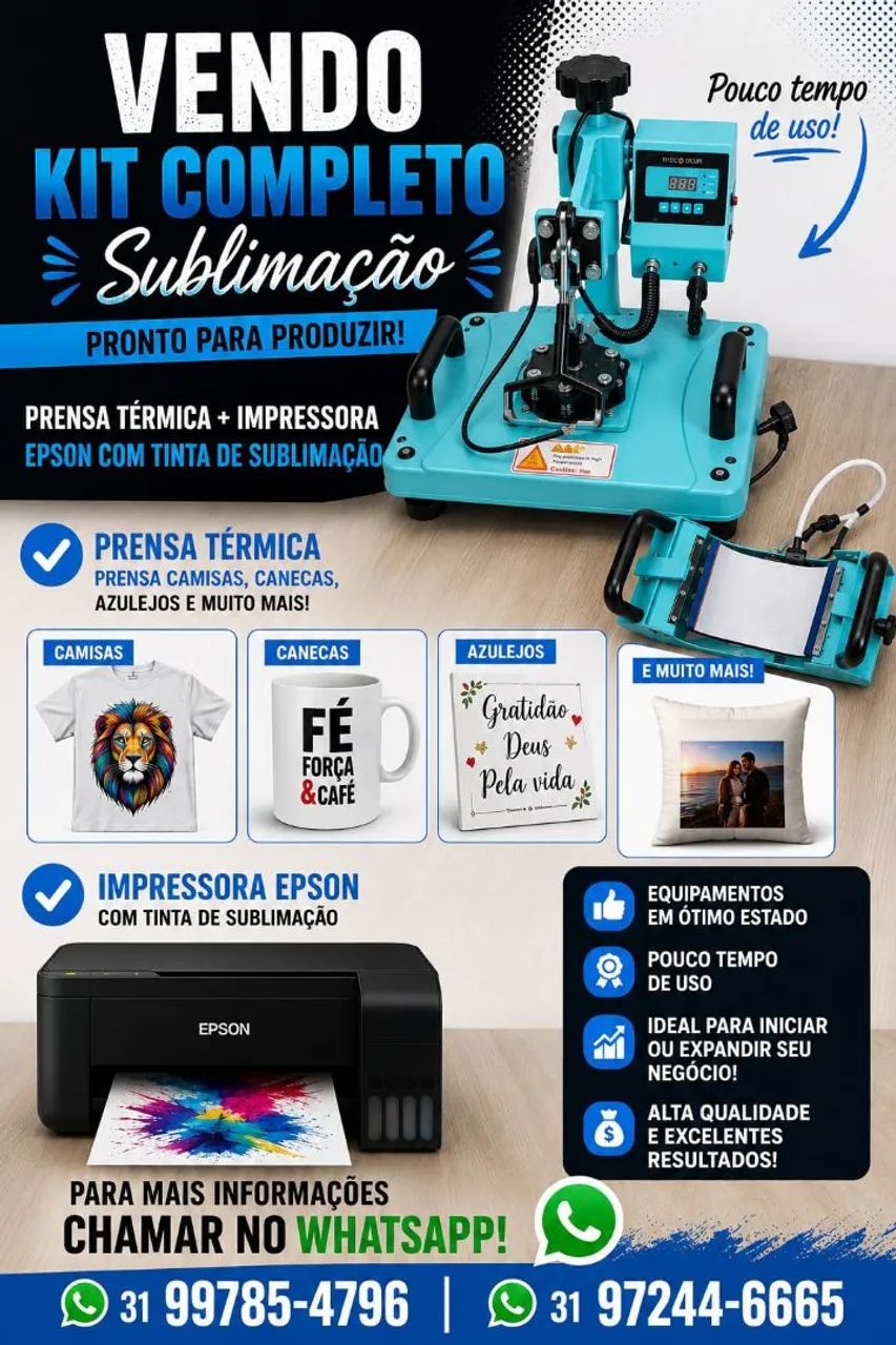 Prensa térmica+impressora 