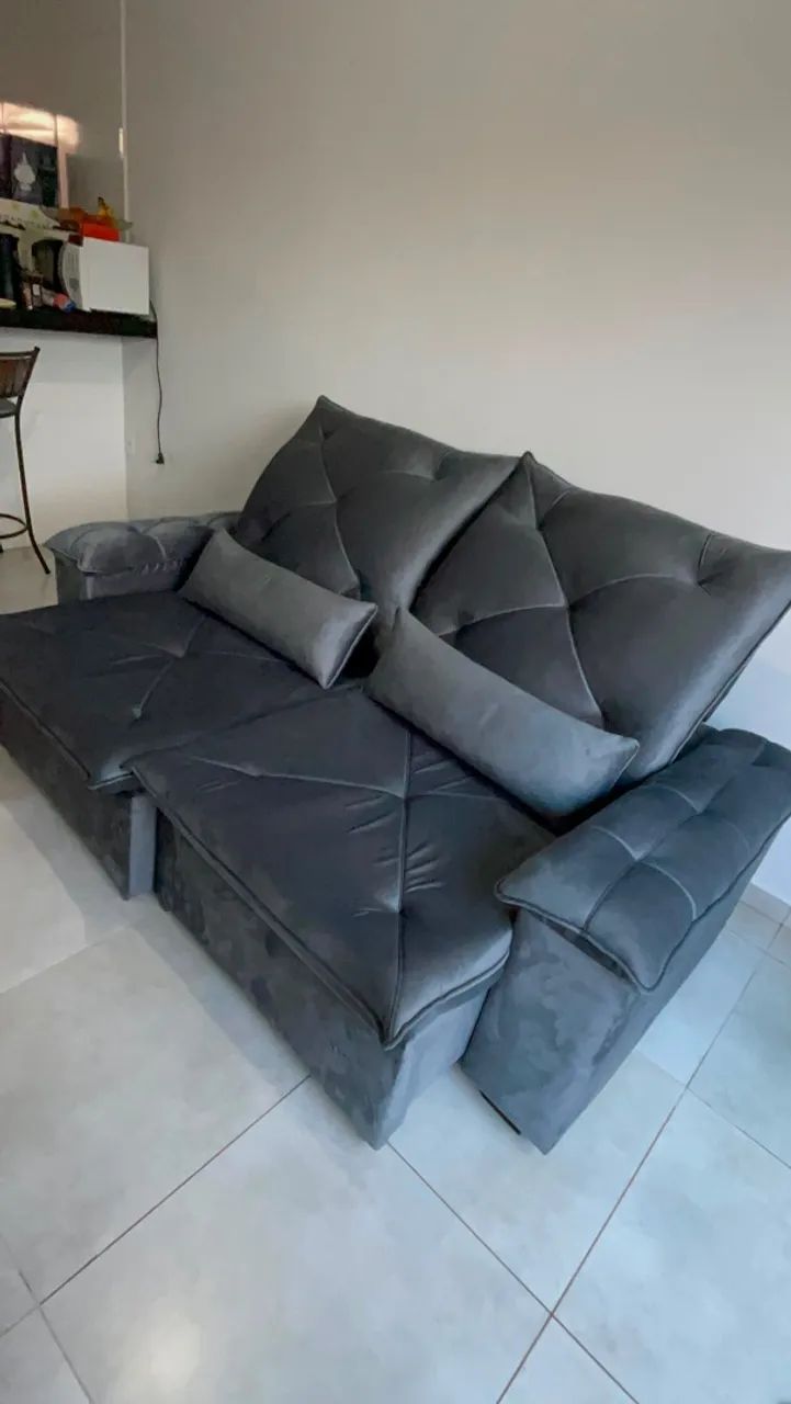 Sofá retrátil e reclinável tamanho 1,80 mts $1,300 - Foto 2