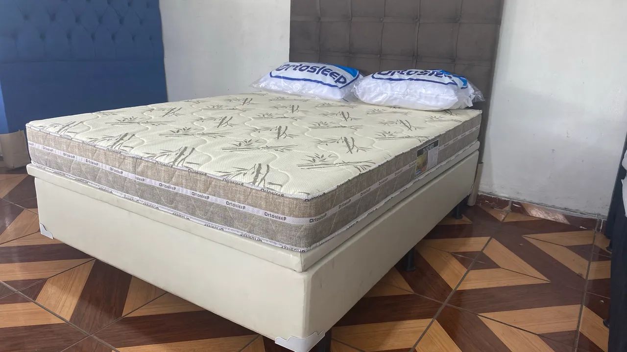 Conjunto Casal: Base Baú + Colchão Dallas D33 - Oferta Imperdível