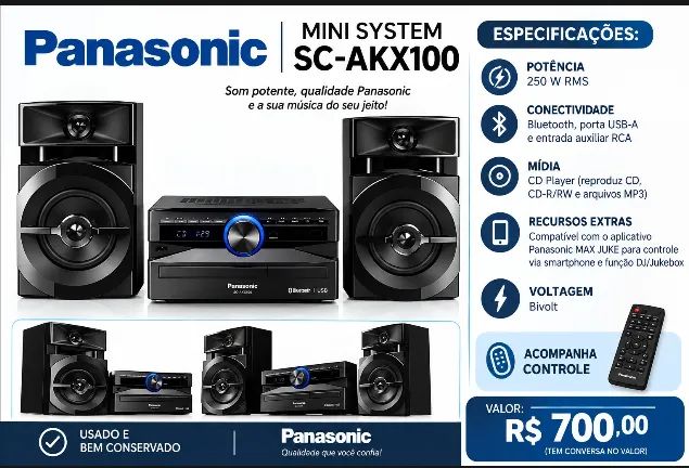 Mini System Panasonic SC-AKX100LBK