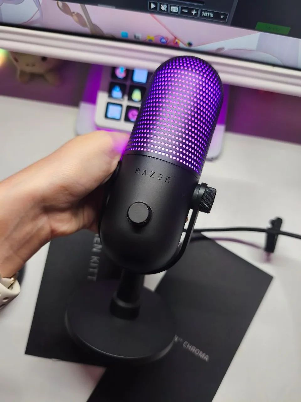 Razer microfone Seiren V3 pro Chroma