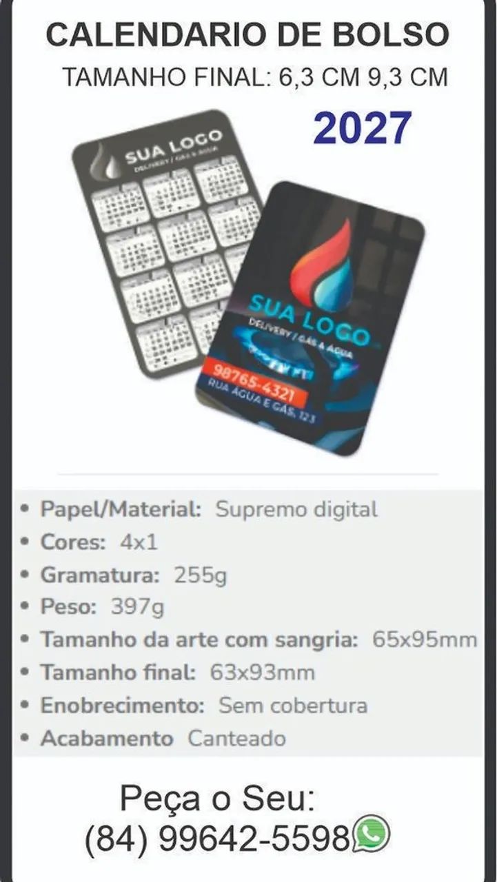 Calendários 2027 - Foto 2