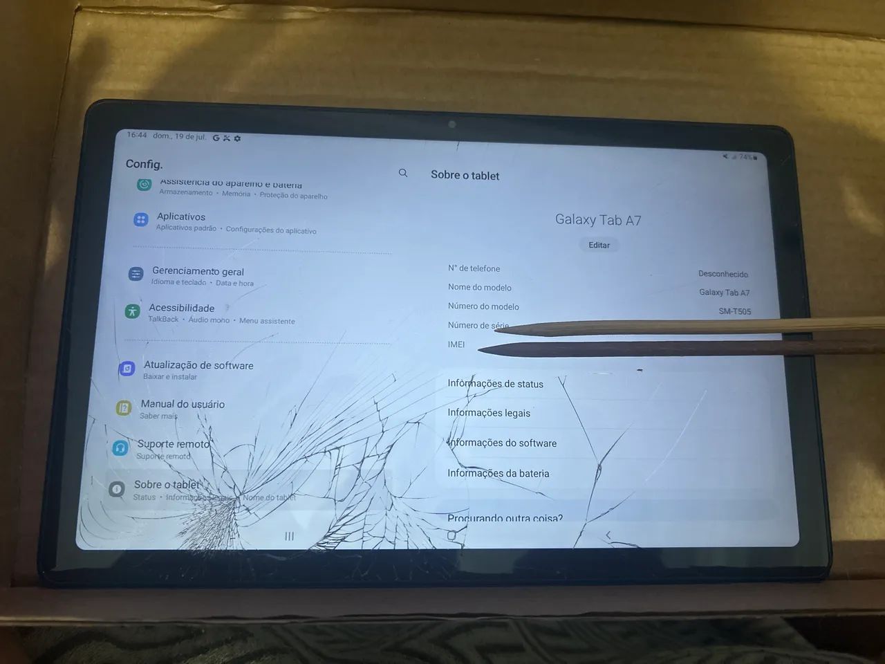 Tablet Samsung A7 + tela (tudo funcionando) - Foto 4