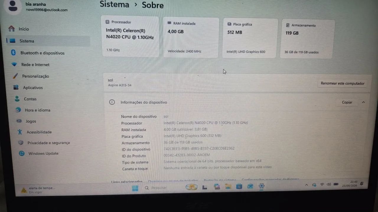 Notebook sênior novo  - Foto 4