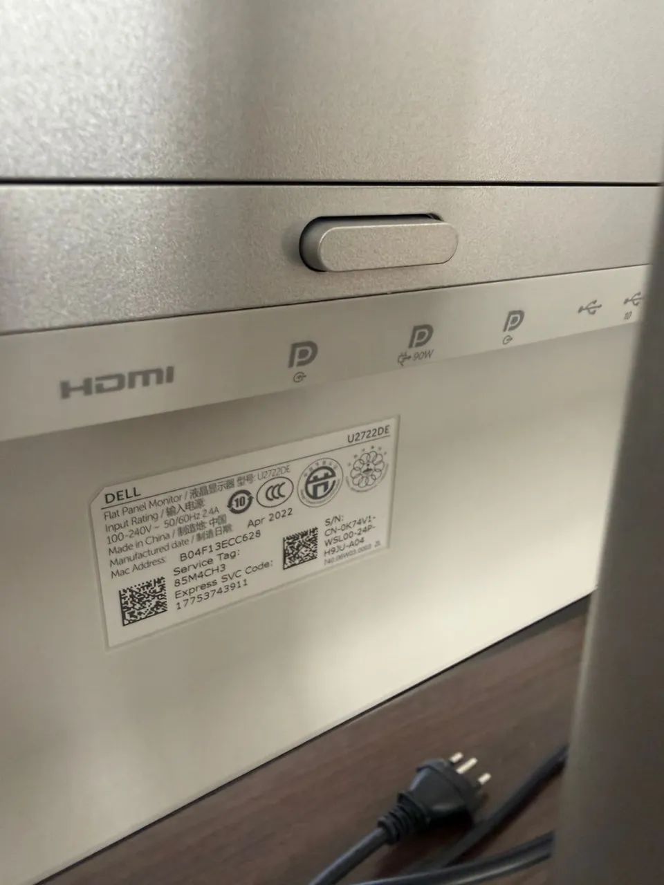 Monitor Dell USB-c U2722DE - Foto 2