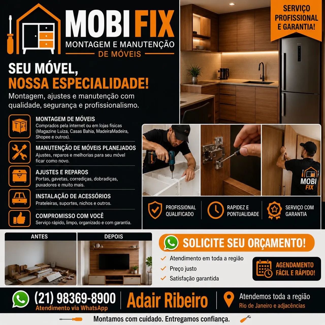 Reforma de móveis e montagem 