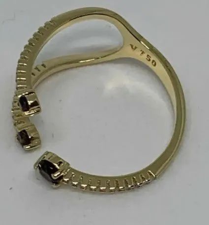 Anel Vivara ouro 18k com diamantes e quartzo fumê  - Foto 2