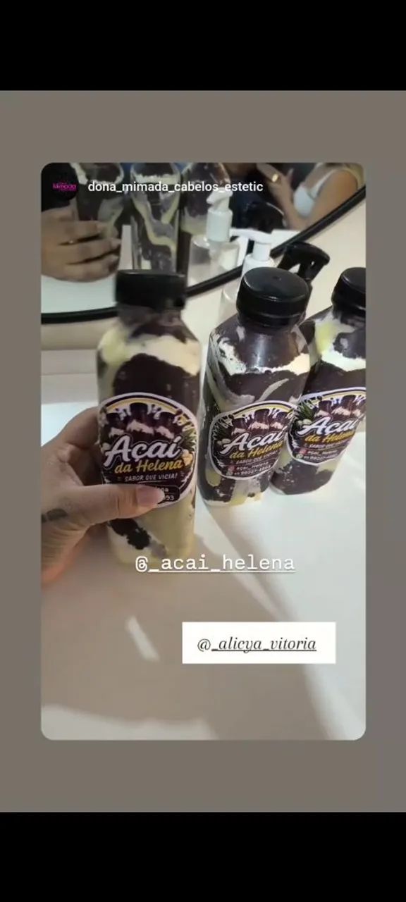 Açaí na garrafa temperado 