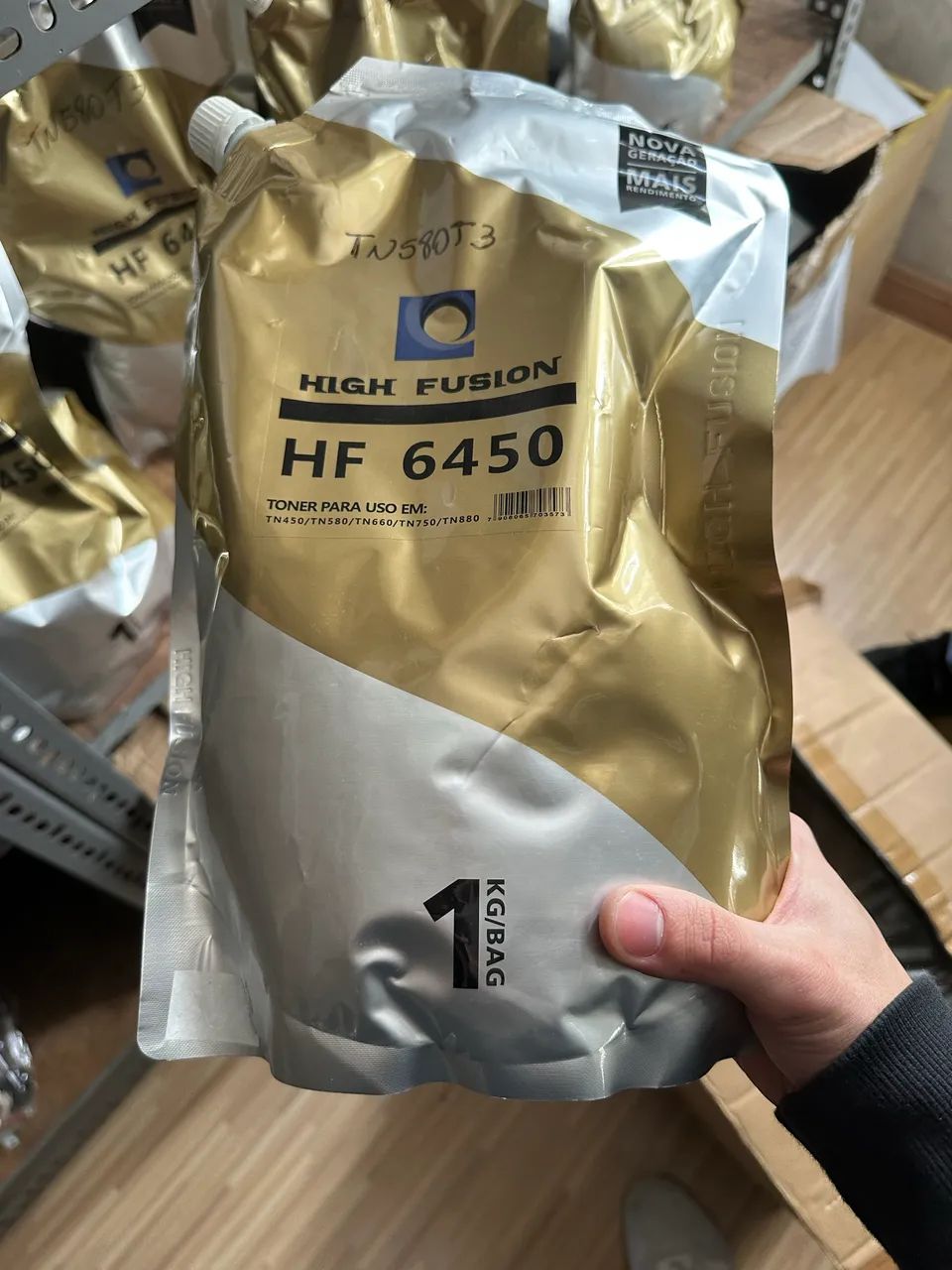 Refil Pó Toner High Fusion Preto 1KG Brother TN3470 - Foto 2