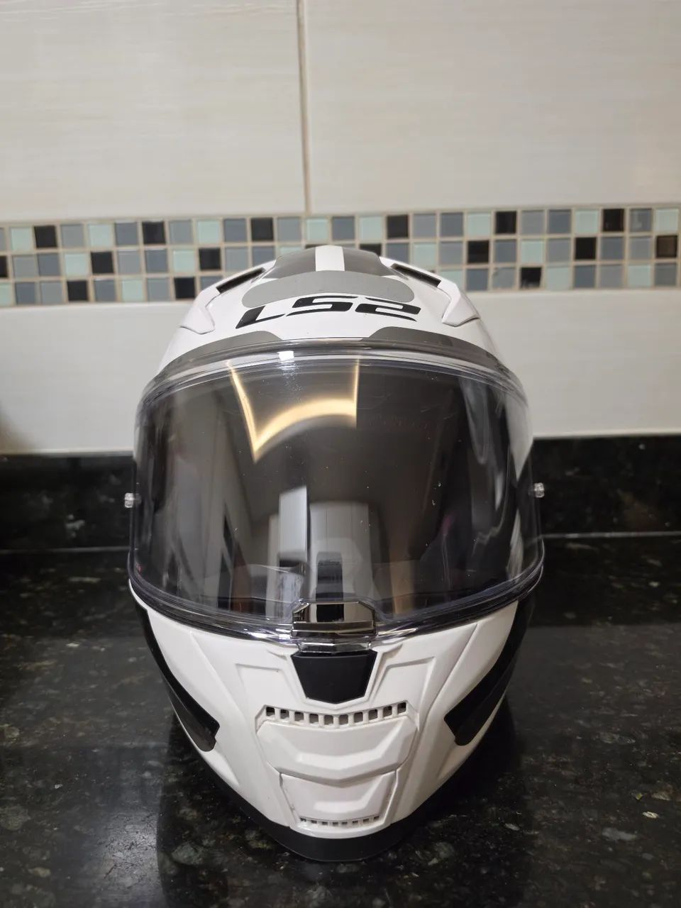 Capacete LS2 FF811 Vector II Metric Branco - Semi Novo - Foto 3