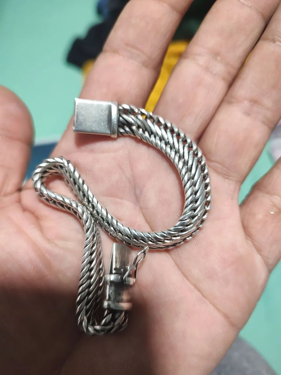 Pulseira de prata 925! Com 35 gramas e 22 cm!