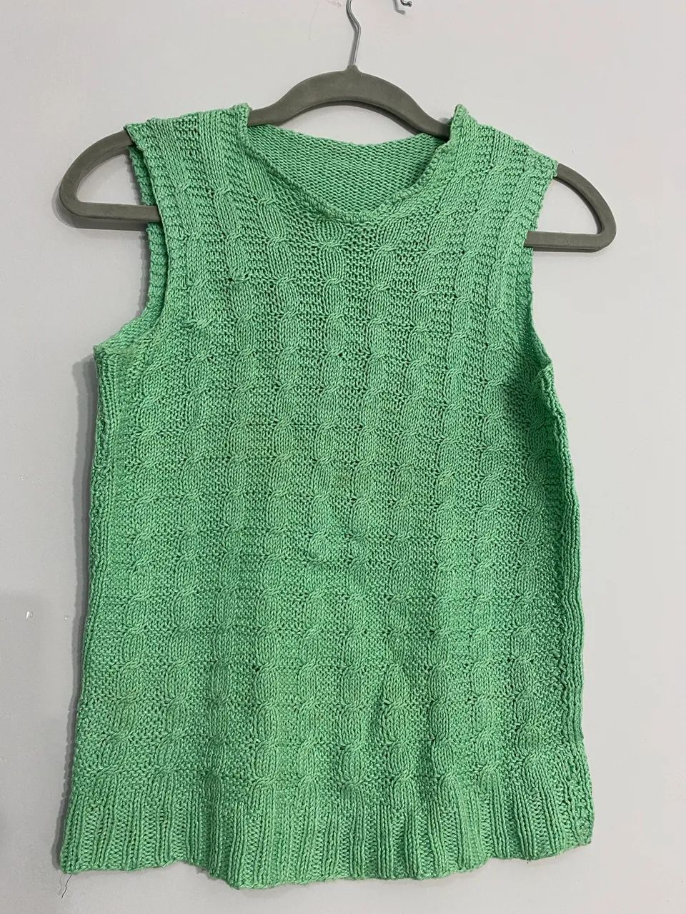 Kit três blusas crochê/ tricô  - Foto 5