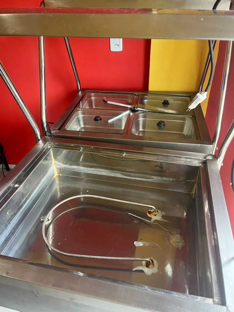 Buffet self Service em inox  com 12 cubas tampa vidro  - Foto 3