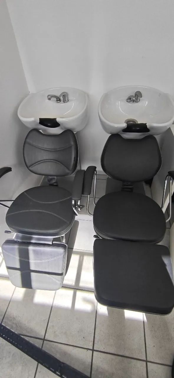 Cadeira Salão com lavatório cinza. - Foto 3
