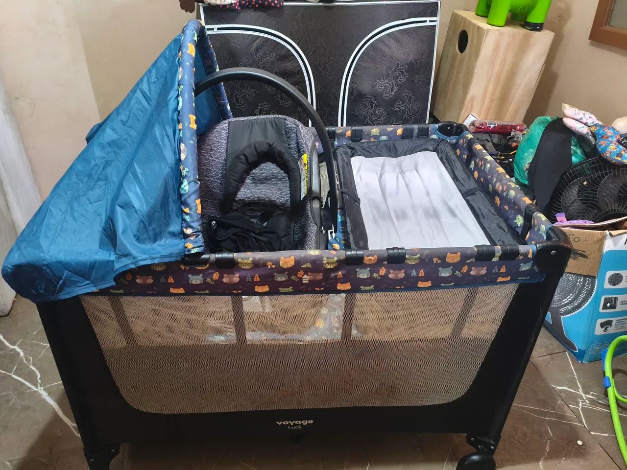 Cercadinho berço com trocador +bebe conforto+ banheira+ cad. de balanço  *