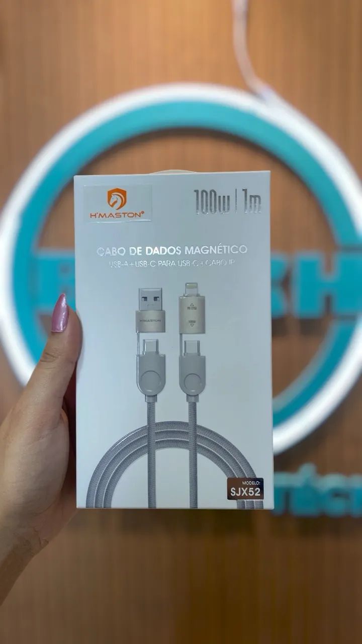 Cabo turbo 100w 4 em 1 