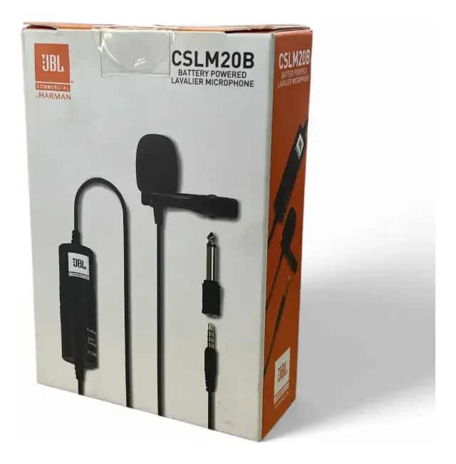 MICROFONE LAPELA OMNIDIRECIONAL PLUG P3 JBL CSLM20B (CELULAR/CAMERAS DSLR) - DADO DIGITAL