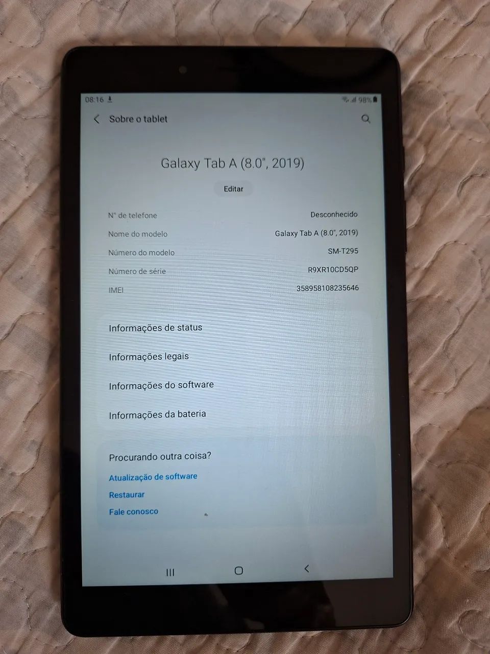 Samsung galaxy tablet A 8.0 Perfeita Nem um Risco - Foto 2