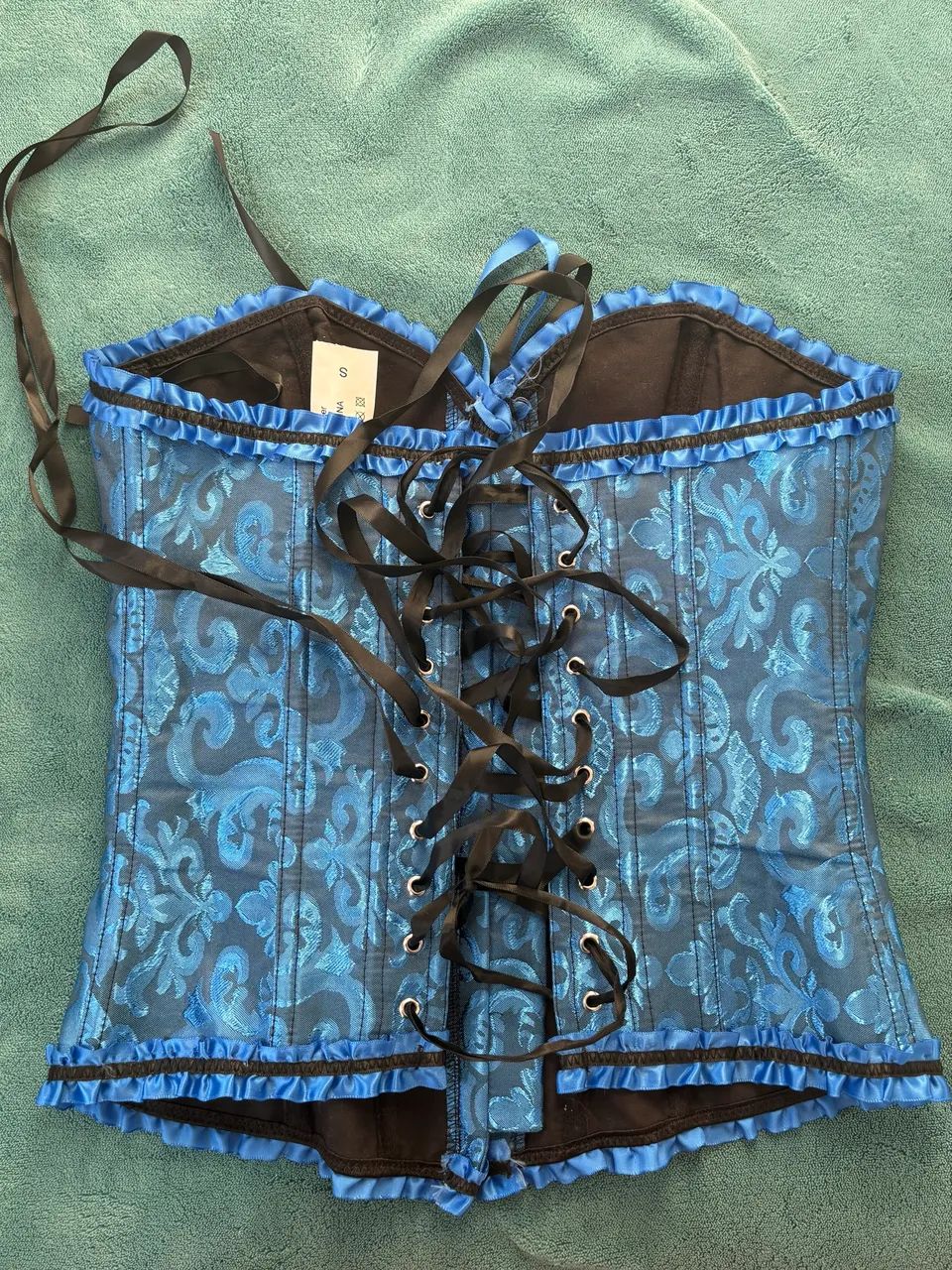 corset espartilho azul P - Foto 2