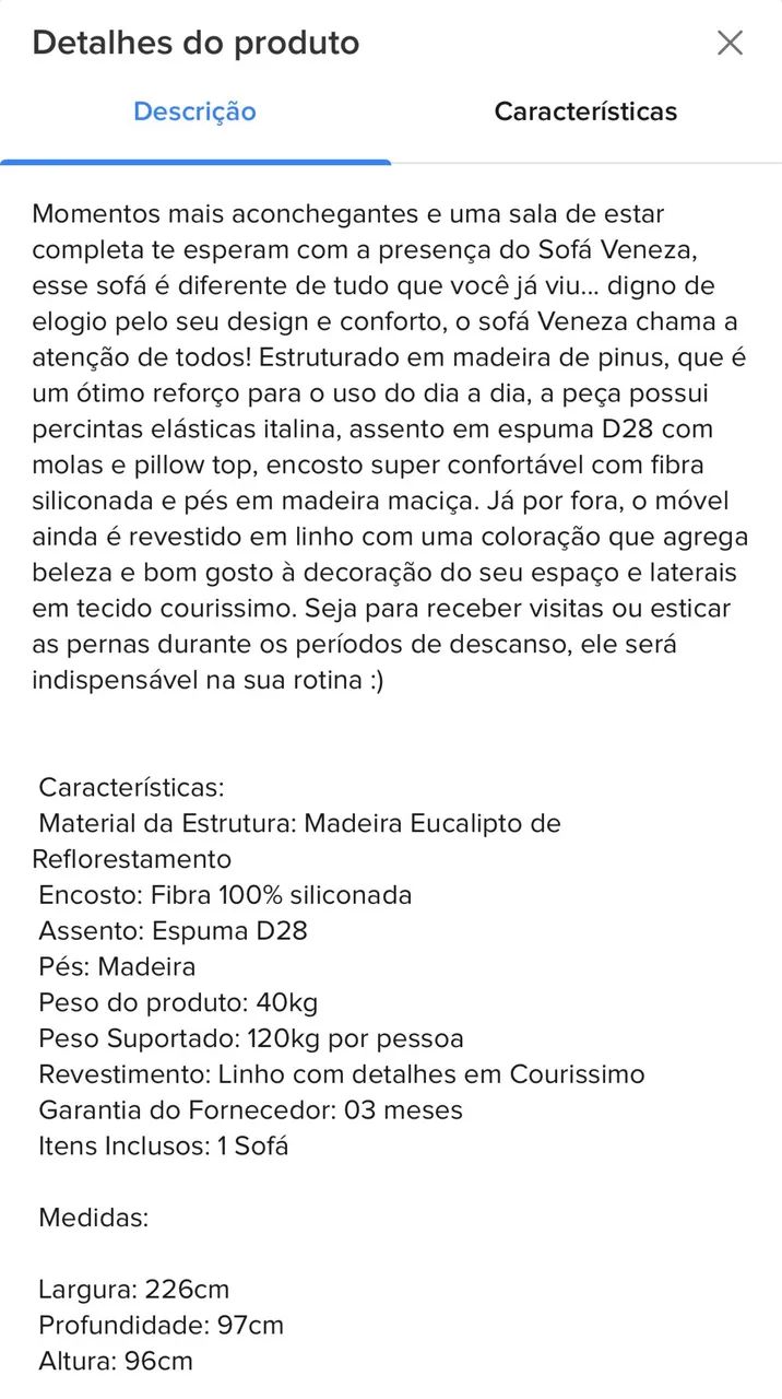 Vendo Sofá 3 lugares extremamente conservado  - Foto 3