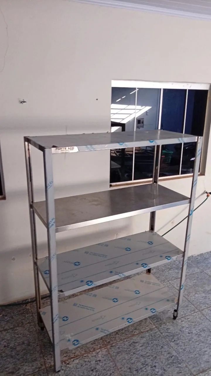 Prateleira inox bancada inox nova 