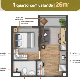 PLANTA 26m²