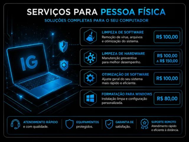 Suporte Técnico em Informática em Salvador - Formatação, Limpeza e Otimização | IGTECH - Foto 2