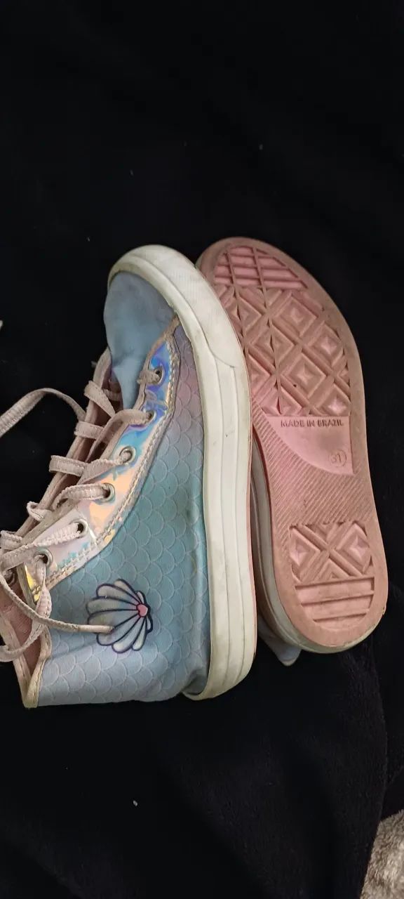 Lote de sapatos menina 9 anos - Foto 5