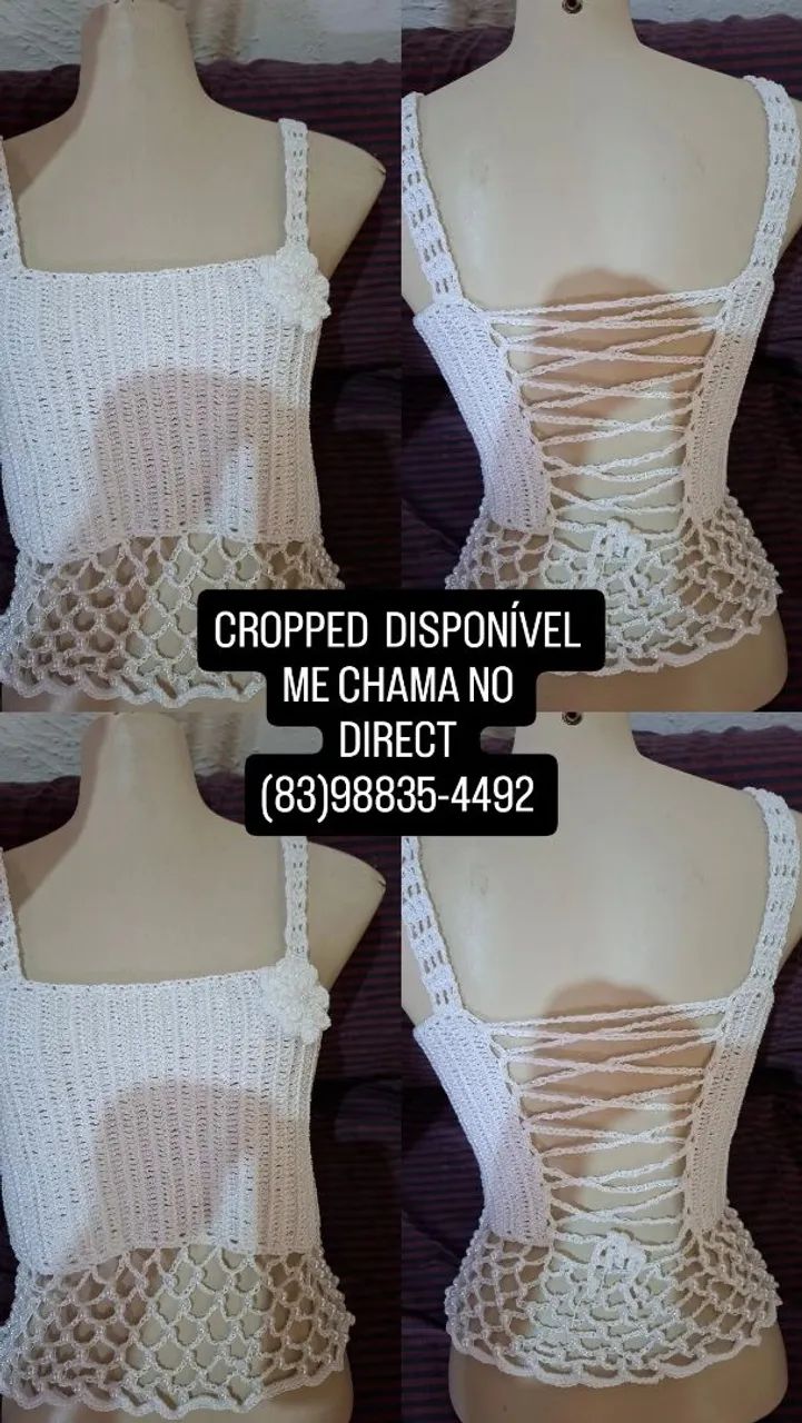Cropped em croche 