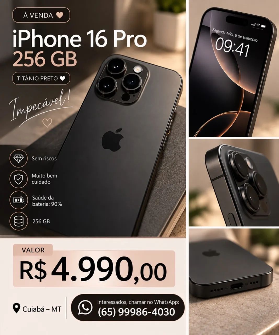 VENDO iPHONE 16 PRO - 256 GB