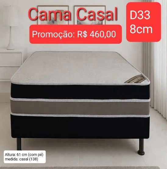 CAMA CASAL D33 PROMOÇÃO
