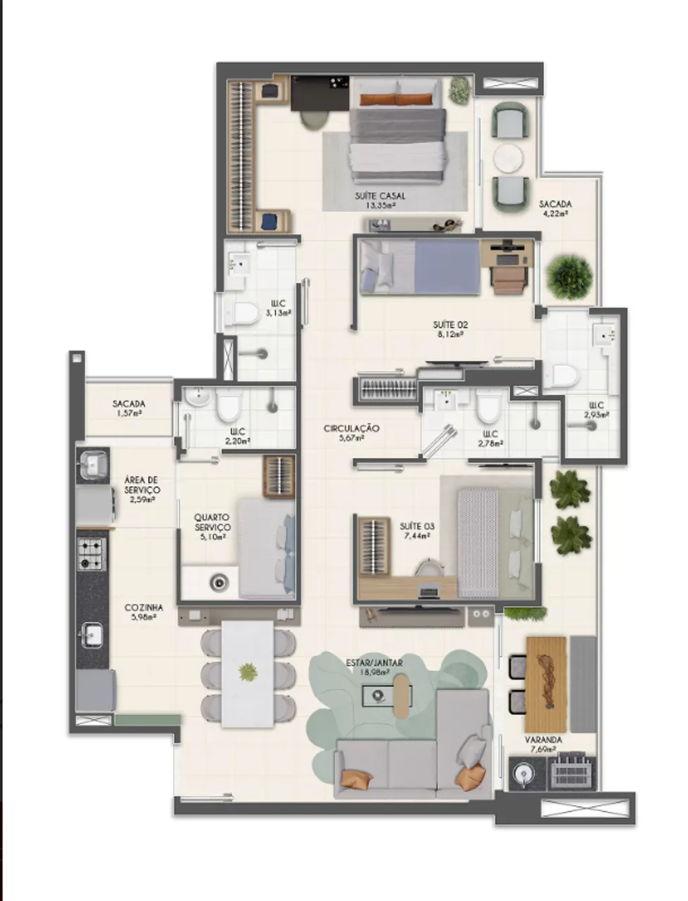 PLANTA 105m²