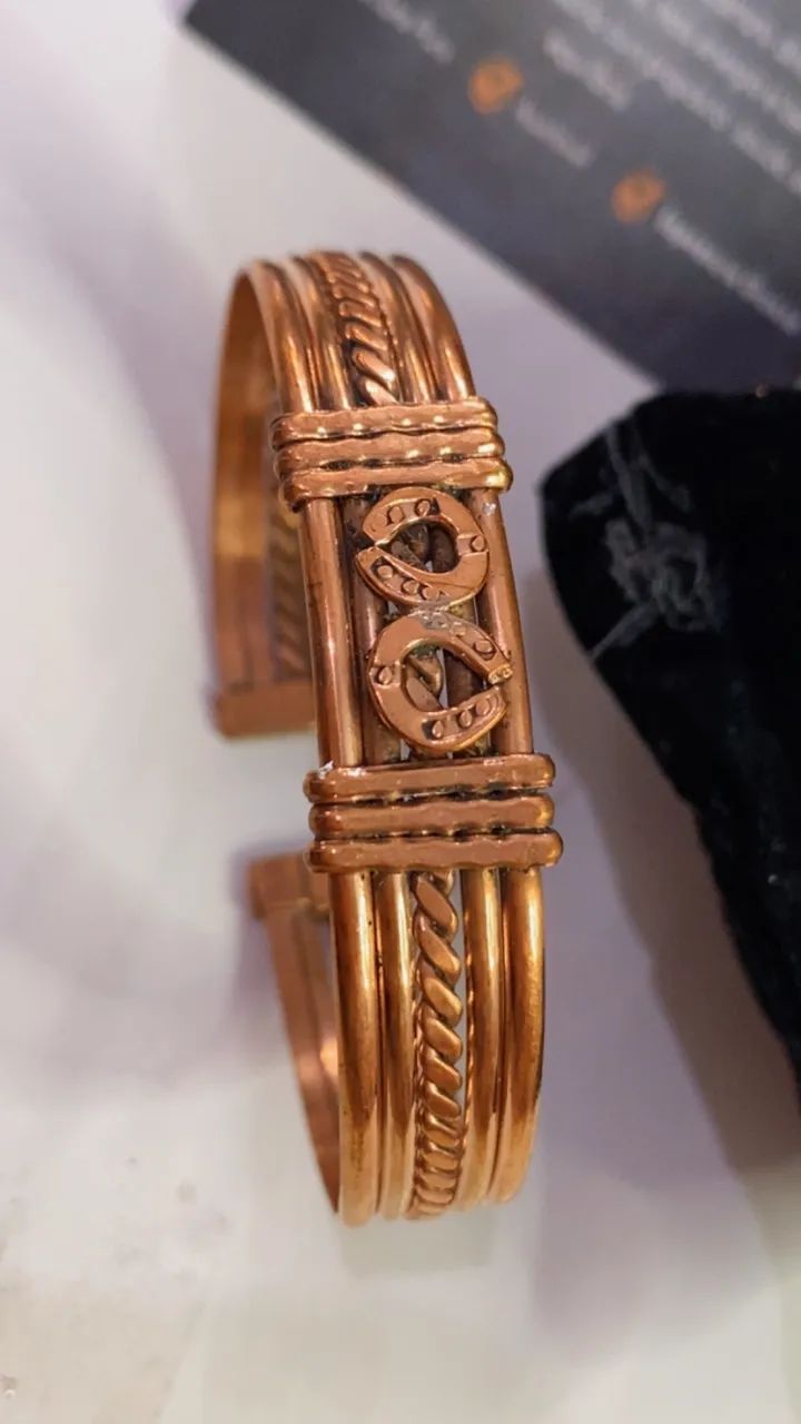 Pulseira em cobre natural terapêutica - Foto 4