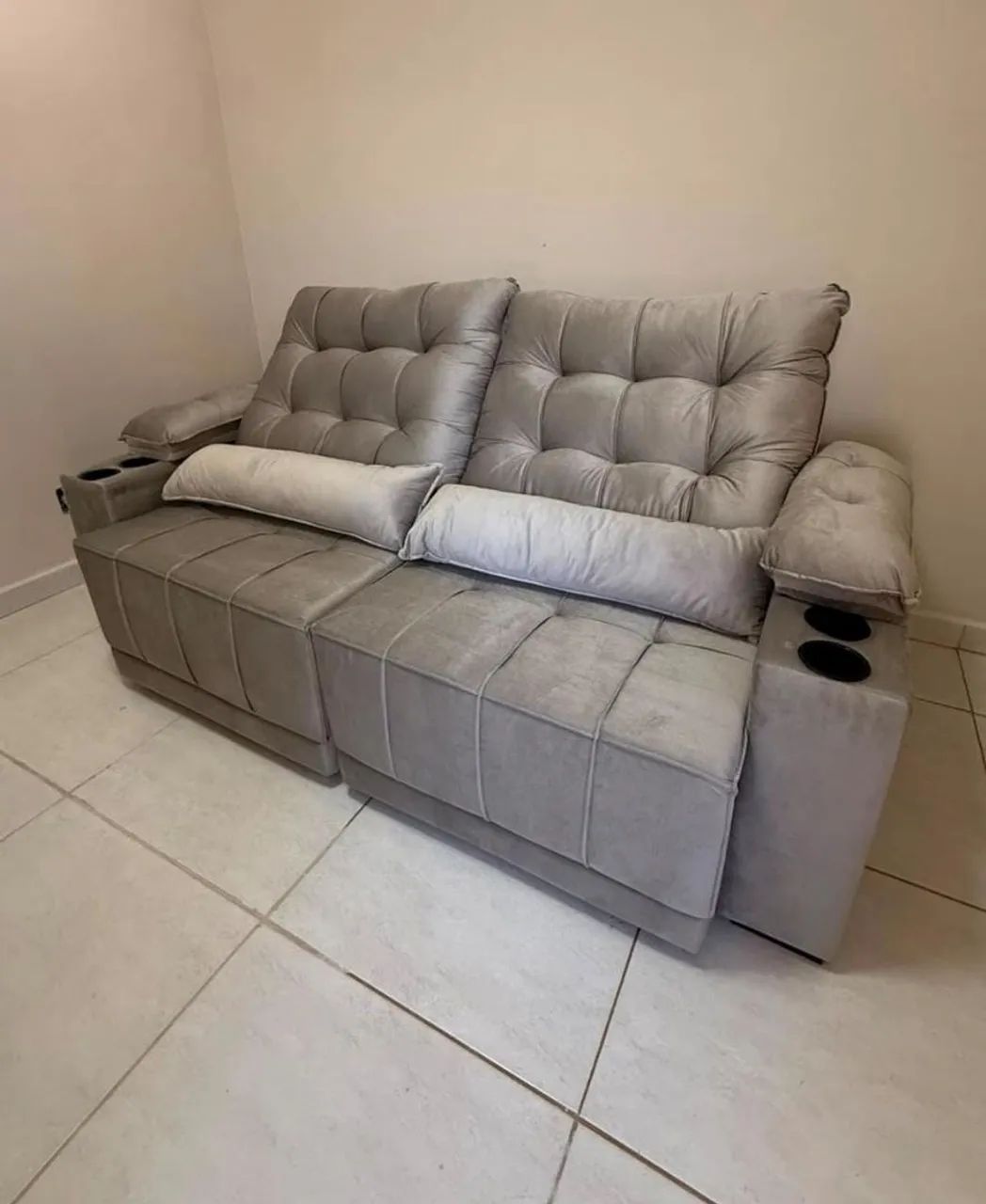 Sofá Retrátil Heitor 2.00m - Bege 