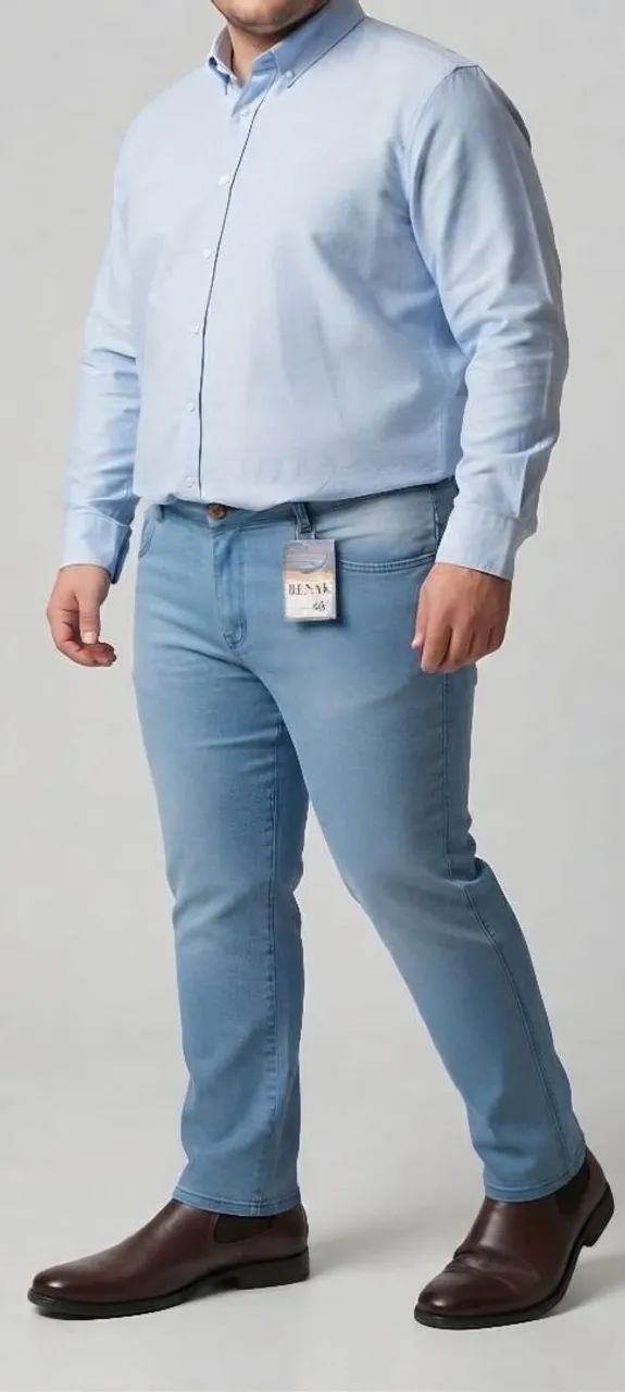 Calça jeans masculina plus - Foto 4