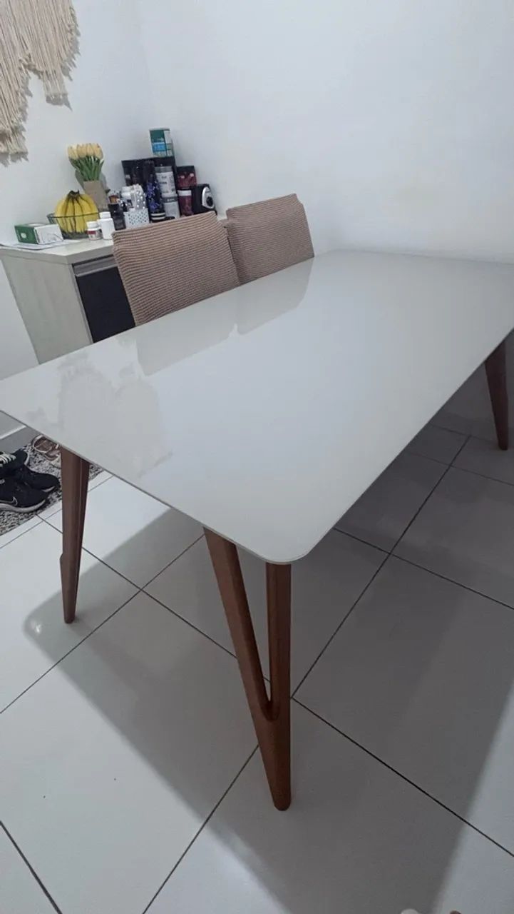 Mesa de vidro temperado 8 lugares  - Foto 3