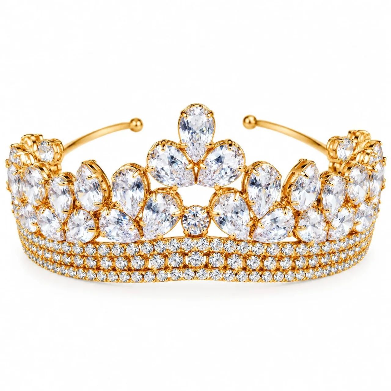 Coroa de debutante com cristais 